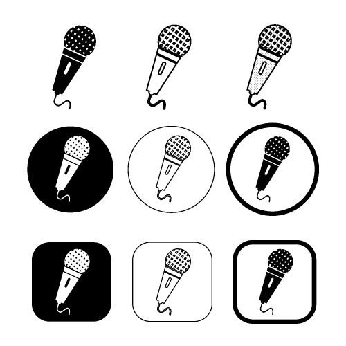 Simple microphone icon sign design