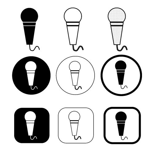 Simple microphone icon sign design