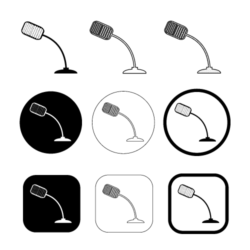 Simple microphone icon sign design