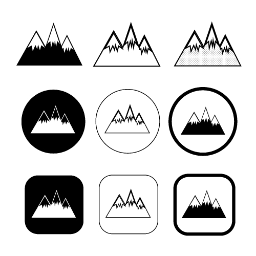 Simple Mountain icon sign design