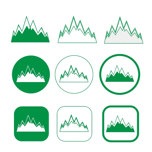 Simple Mountain icon sign design