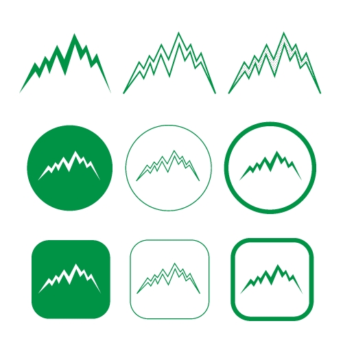 Simple Mountain icon sign design