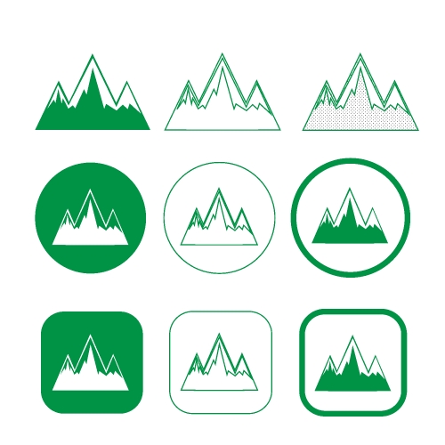 Simple Mountain icon sign design