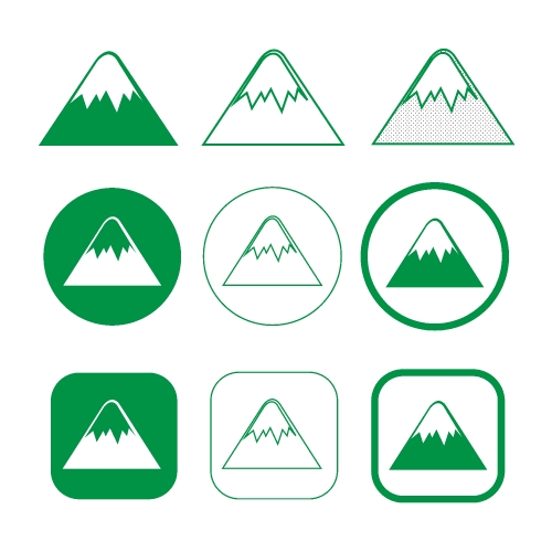 Simple Mountain icon sign design