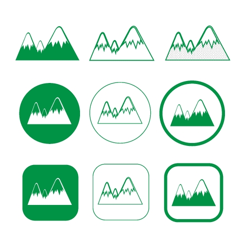 Simple Mountain icon sign design