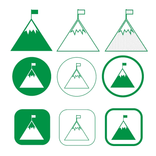 Simple Mountain icon sign design