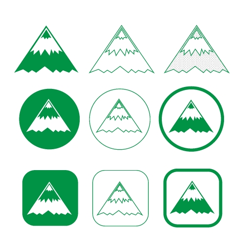 Simple Mountain icon sign design