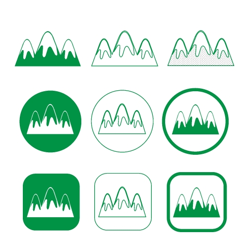 Simple Mountain icon sign design