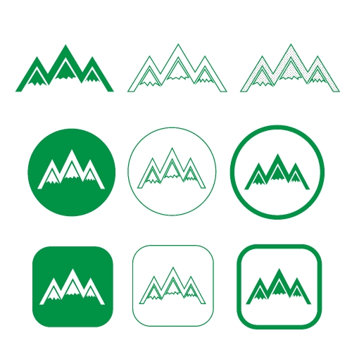 Simple Mountain icon sign design