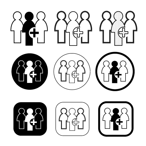 Simple people icon sign design