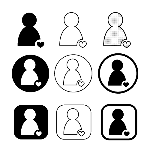 Simple people icon sign design