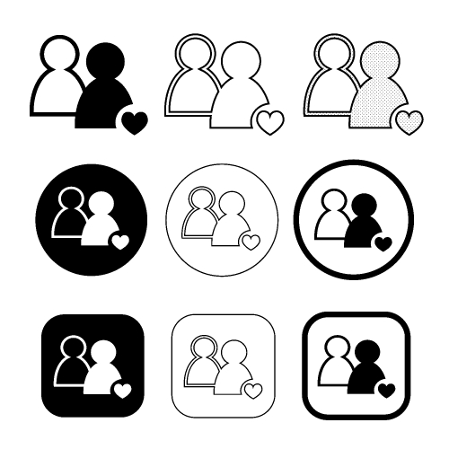 Simple people icon sign design