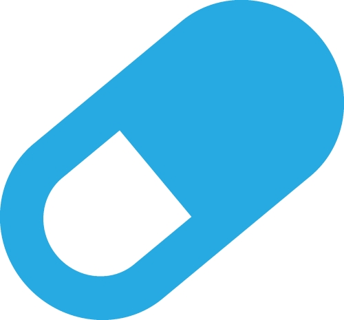 Simple Pill icon sign design