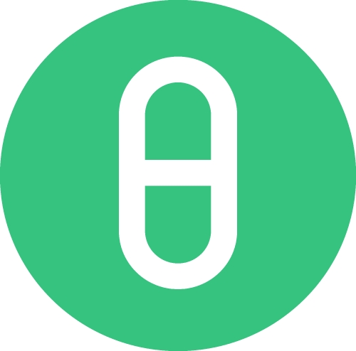 Simple Pill icon sign design