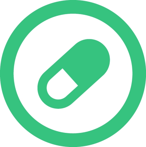 Simple Pill icon sign design