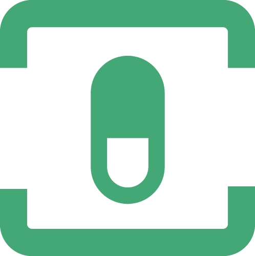 Simple Pill icon sign design