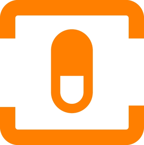 Simple Pill icon sign design