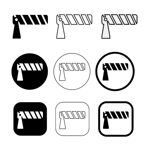 Simple Road barrier icon sign design