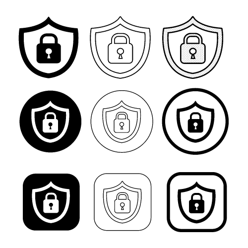 Simple Security icon sign design