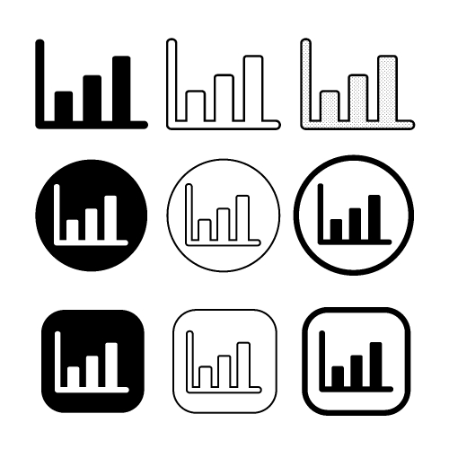 Simple set of diagram and graph icon