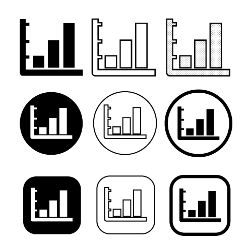 Simple set of diagram and graph icon