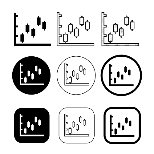 Simple set of diagram and graph icon