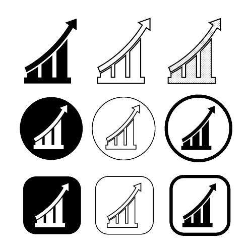 Simple set of diagram and graph icon