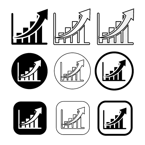 Simple set of diagram and graph icon