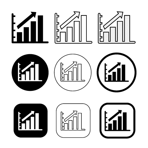 Simple set of diagram and graph icon