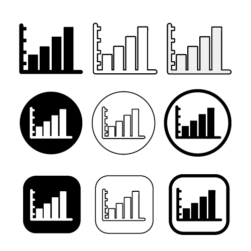 Simple set of diagram and graph icon