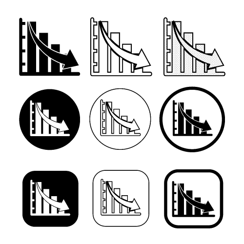 Simple set of diagram and graph icon