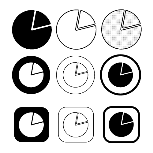 Simple set of diagram and graph icon