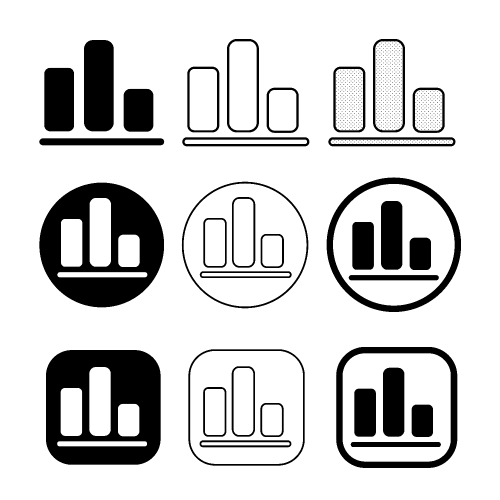 Simple set of diagram and graph icon