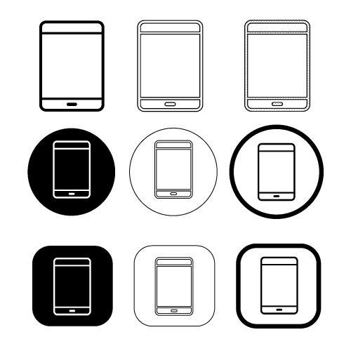 Simple smartphone icon sign design