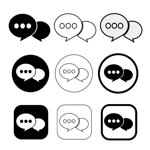 Simple Speech bubble icon sign design