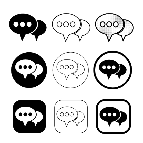 Simple Speech bubble icon sign design