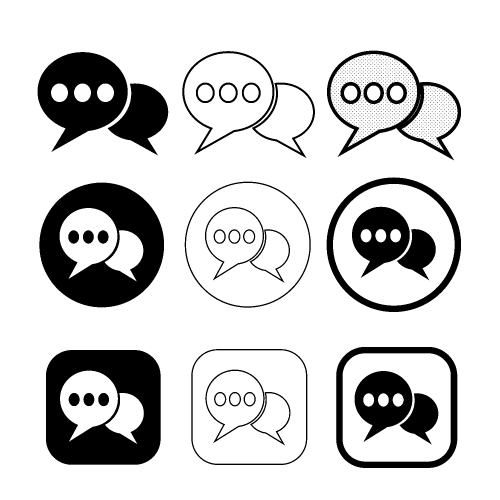 Simple Speech bubble icon sign design