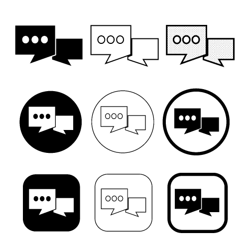 Simple Speech bubble icon sign design