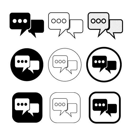 Simple Speech bubble icon sign design