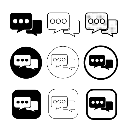 Simple Speech bubble icon sign design