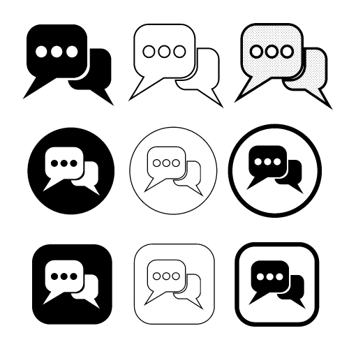 Simple Speech bubble icon sign design