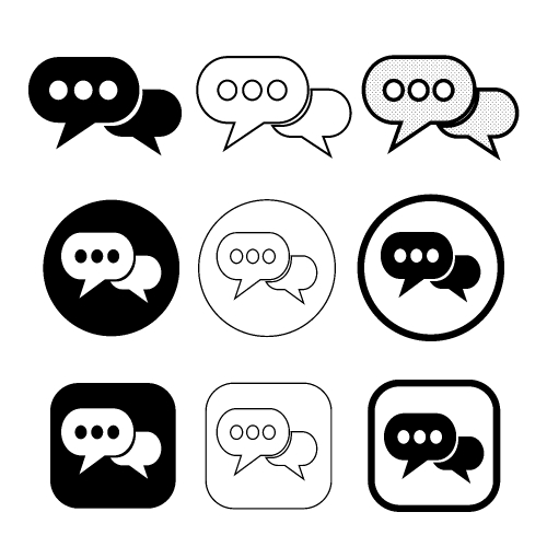 Simple Speech bubble icon sign design