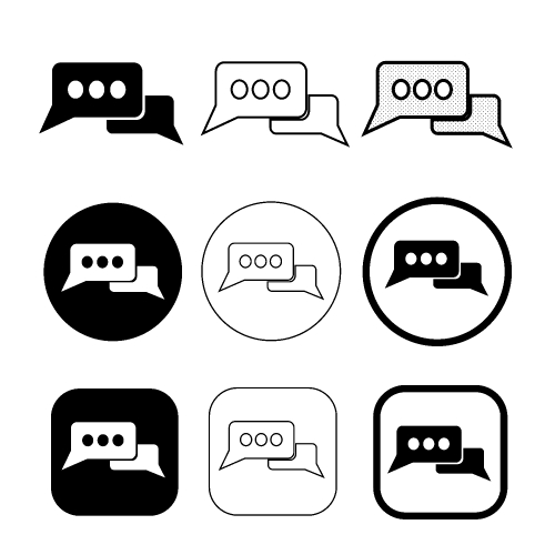 Simple Speech bubble icon sign design