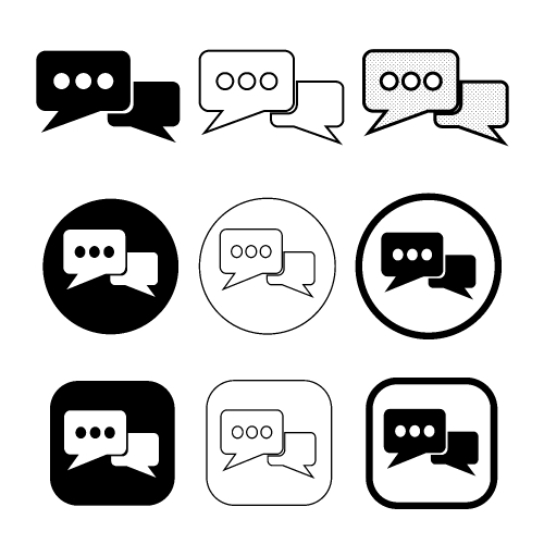 Simple Speech bubble icon sign design