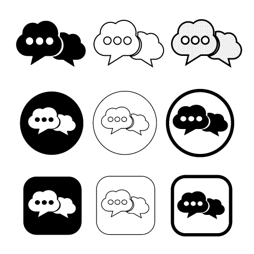 Simple Speech bubble icon sign design