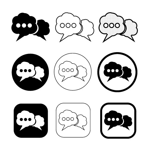 Simple Speech bubble icon sign design