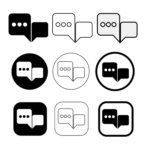 Simple Speech bubble icon sign design