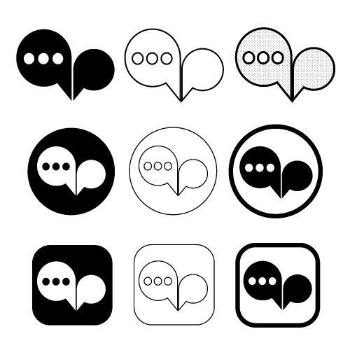 Simple Speech bubble icon sign design