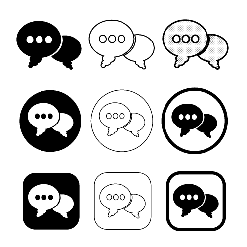 Simple Speech bubble icon sign design