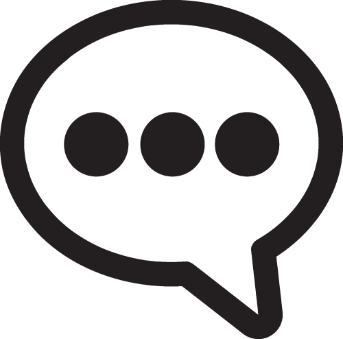 Simple speech bubble icon sign design